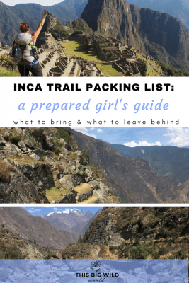 Packing for the Inca Trail hike to Machu Picchu is no simple task. This is the Prepared Girl's Guide to what to bring and what to leave behind on your Inca Trail packing list. #incatrailhiking | #incatrailpacking | inca trail packing women