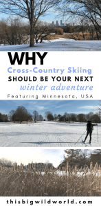 Are you tired of being stuck indoors in the winter? So was I! I've decided to embrace the cold and try new outdoor winter sports, starting with cross-country skiing in Minnesota. #minnesota #minneapolis #crosscountryskiing #outdoorwintersports