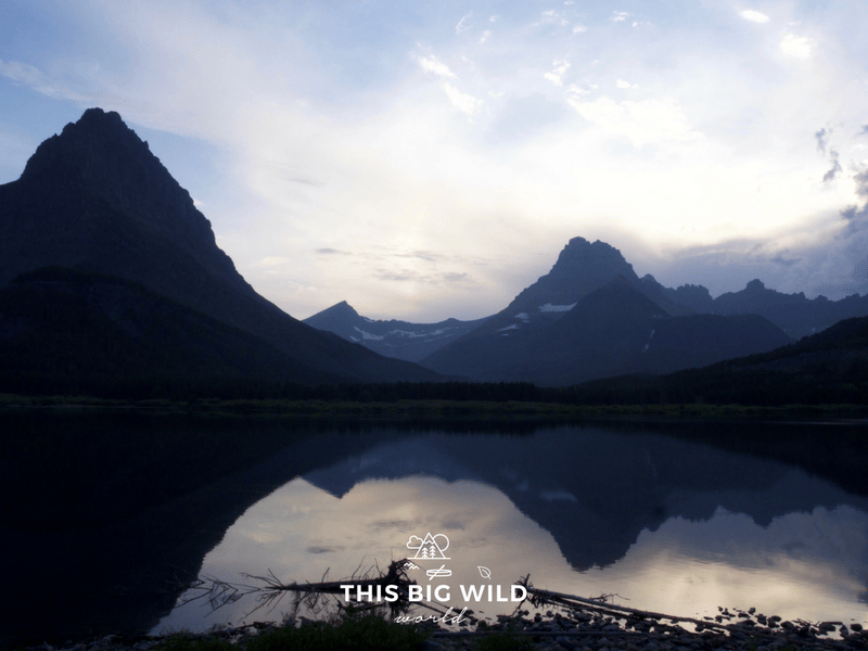 Watch the sunset from the deck at Many Glacier Lodge at Glacier National Park.