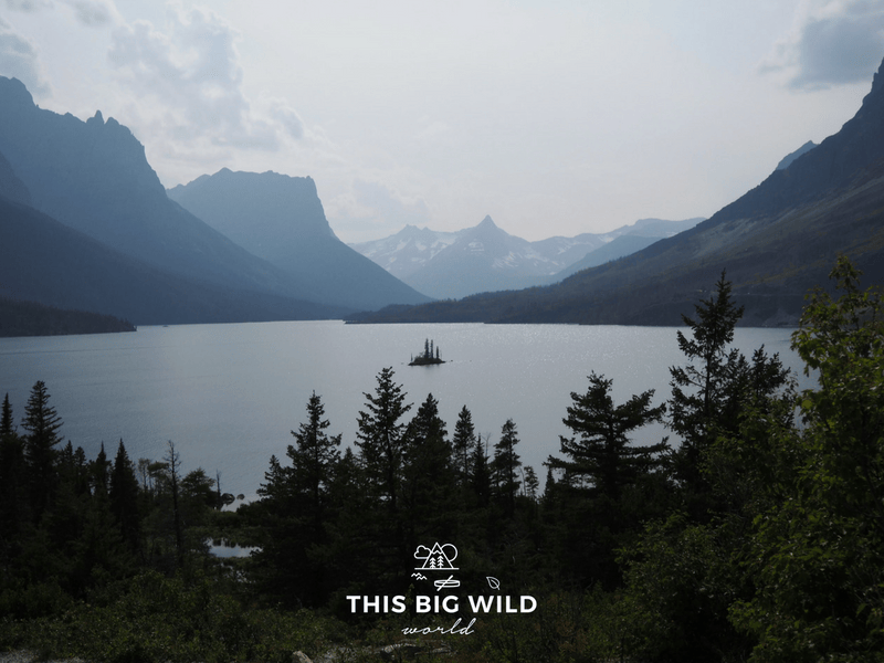 Wild Goose Island is a tiny island in the middle of Saint Mary Lake in Glacier National Park.