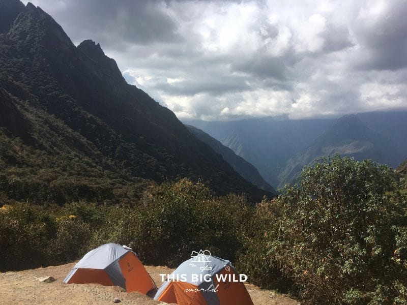 Of the few things I ask of experienced hikers, is to educate, don't berate, those who don't yet know hiking rules and Leave No Trace. Photo of campsite on the Inca Trail.