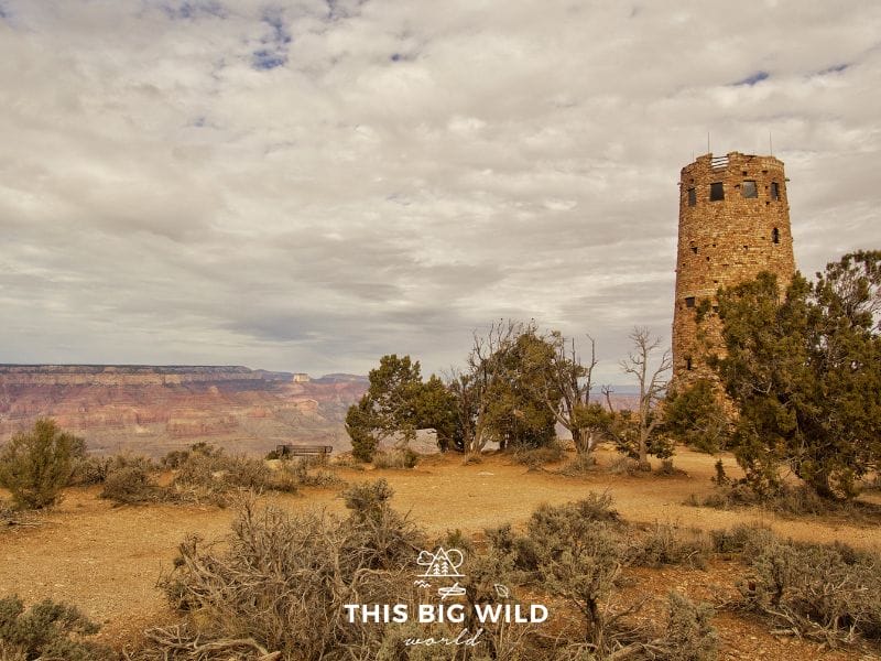 Visit Devil's Watchtower at the Grand Canyon South Rim for views of the Colorado River from above!