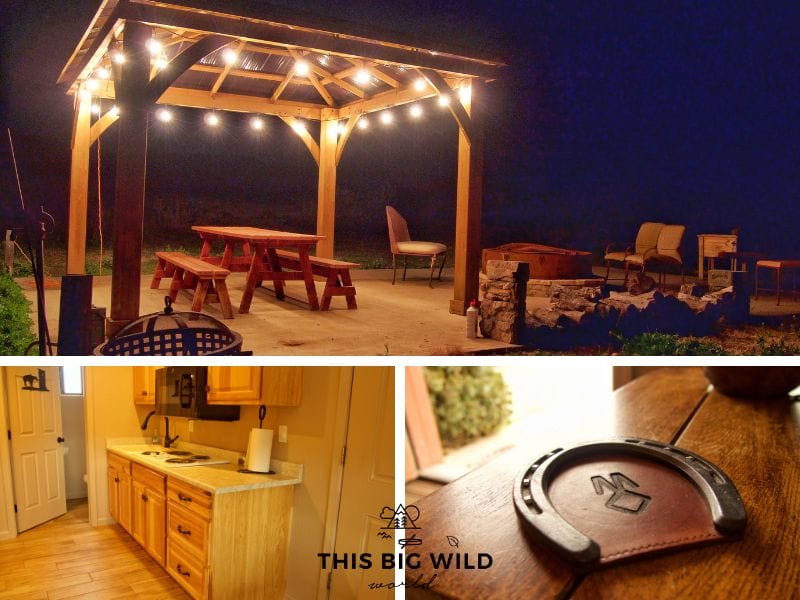 M Diamond Ranch Guesthouse near Sedona has a full kitchen, outside seating area and all the western touches!