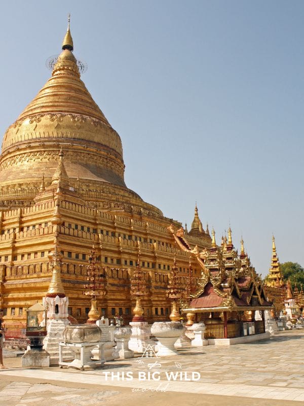 Schwezigon Pagoda is just one of the many things to do in Bagan Myanmar.