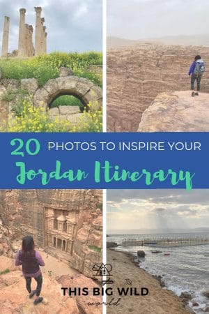 Jordan is so much more than the Treasury at Petra. These photos will inspire your Jordan travel itinerary including the ancient city of Jerash, the Dead Sea, Wadi Rum, Amman and more! #jordan #petra #deadsea #jerash #wadirum