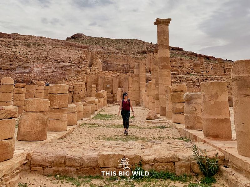 The Colonnaded Street in Petra is lined with remnants of the market and Royal Palace.