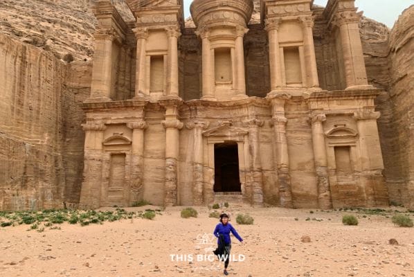 Running away from the Monastery at Petra like a boss.