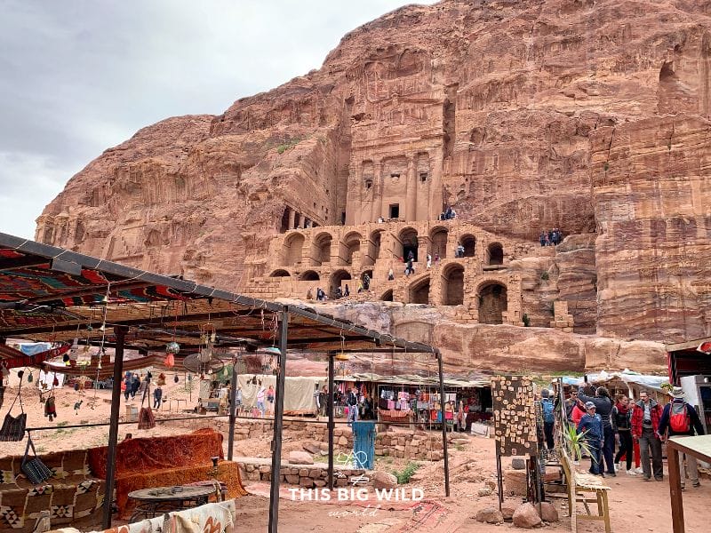 Enjoy the view of the Royal Tombs while sipping on Arabic coffee at one of the many bedouin tents in Petra.