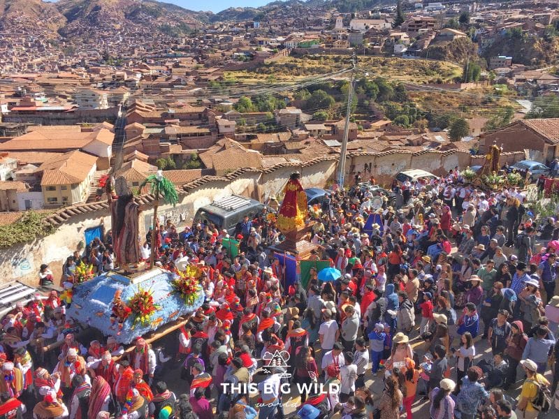 The Corpus of San Cristobal is a festival in August that features a parade through Cusco.