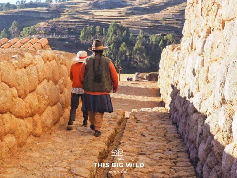 Chinchero is known for its handwoven goods, but the ruins are spectacular to explore especially close to sunset.
