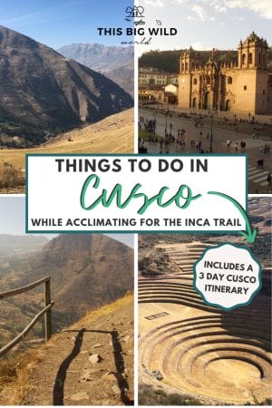 If you are preparing for a inca trail hike you NEED this 3 day Cusco itinerary. It includes the best things to do in Cusco, Peru plus tips for acclimating before the hike to Machu Picchu #cuscoperu #thingstodocuscoperu #preparingforincatrail
