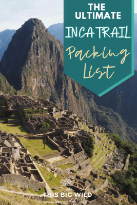 Overwhelmed packing for the Inca Trail, Peru? You need this tried & tested Inca Trail packing list that includes hiking gear, Inca Trail outfit tips, first aid essentials & more. #incatrailpackinglist #hikingessentials #incatrailpacking