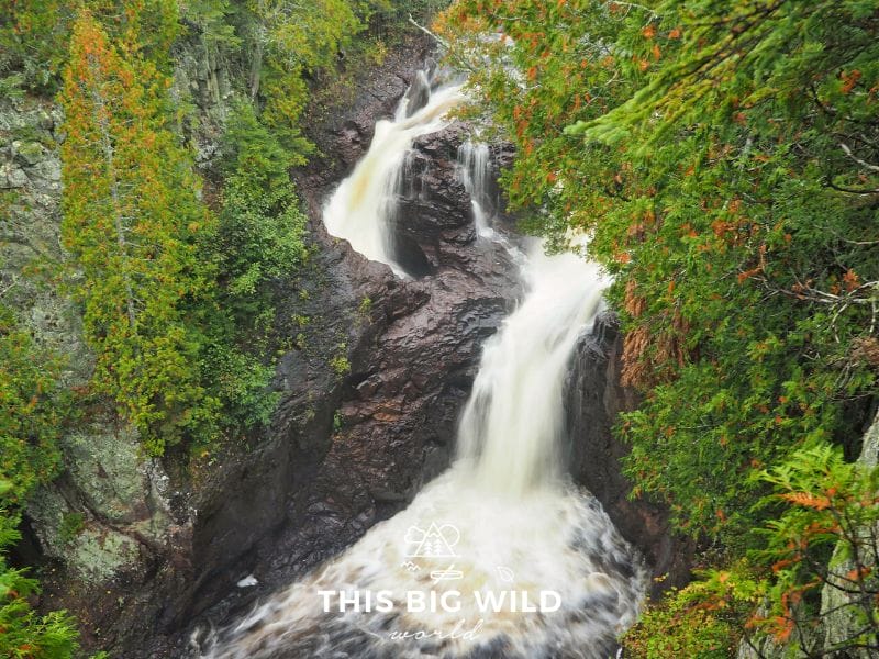 Devil's Kettle Falls is just one of the many waterfalls along the Superior Hiking Trail, particularly along the north shore of Lake Superior. It's located in Judge C.R. Magney State Park. 