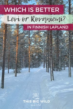 Lapland in northern Finland is one of THE best winter destinations for outdoor adventurers! But, how do you choose which place in Lapland is best for you? This comparison of Levi and Rovaniemi will help you decide! Chase the Northern Lights, go dogsledding, cross-country skiing, ice floating, snowmobiling and more! #Lapland #Finland #Arctic #NorthernLights | Lapland Finland | Arctic Circle