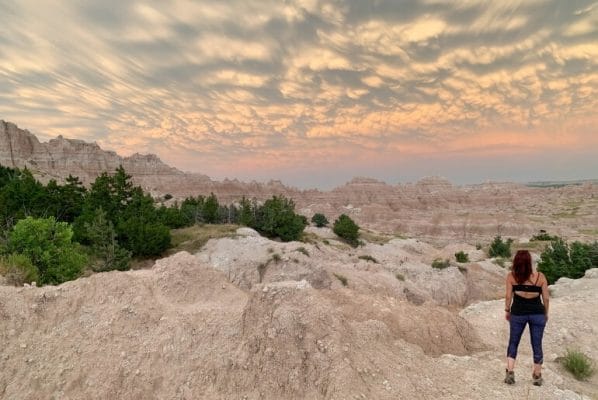 Marveling at the sunset is one of the best things to do in Badlands National Park
