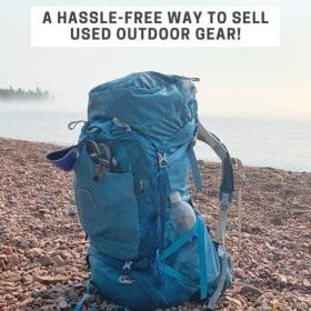 Text: Geratrade Review - A hassle-free way to sell used outdoor gear