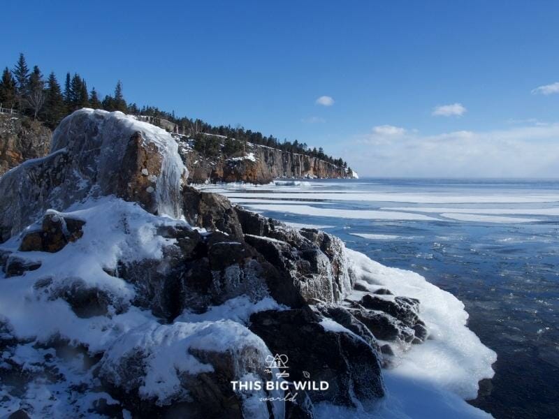 The frozen north shore of Lake Superior in Minnesota is stunning in winter.