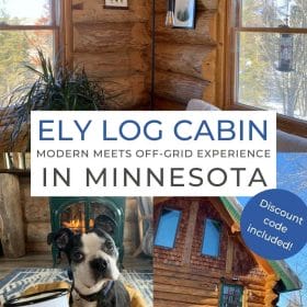 Ely Log Cabin is a modern meets off-grid experience in Ely Minnesota.