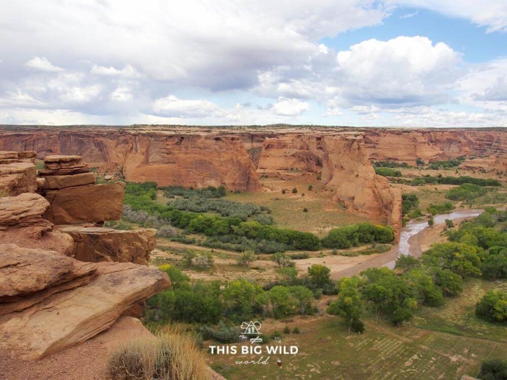 Canyon De Chelly overlook from the south rim of the canyon.