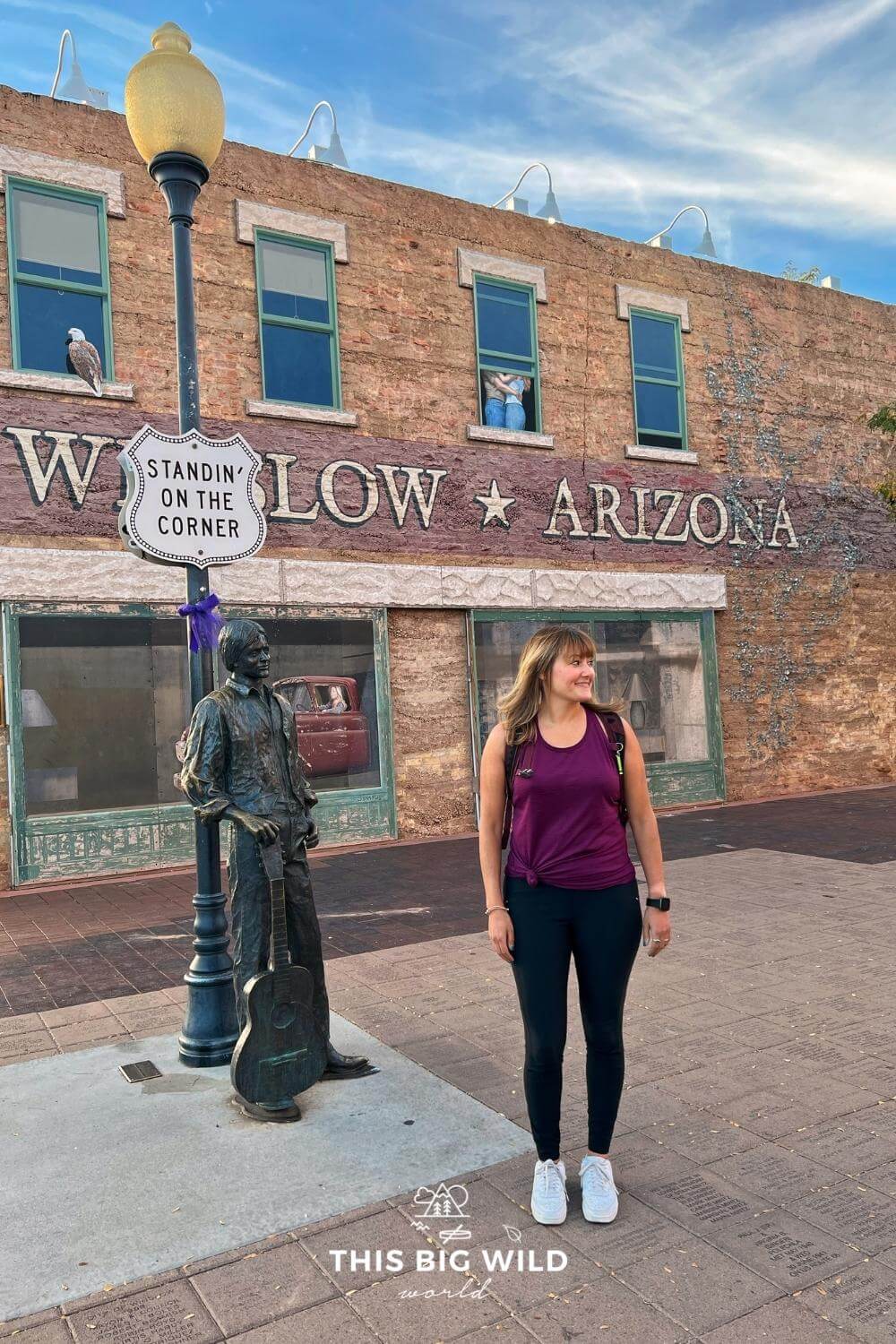 Me standing on the corner of Winslow Arizona