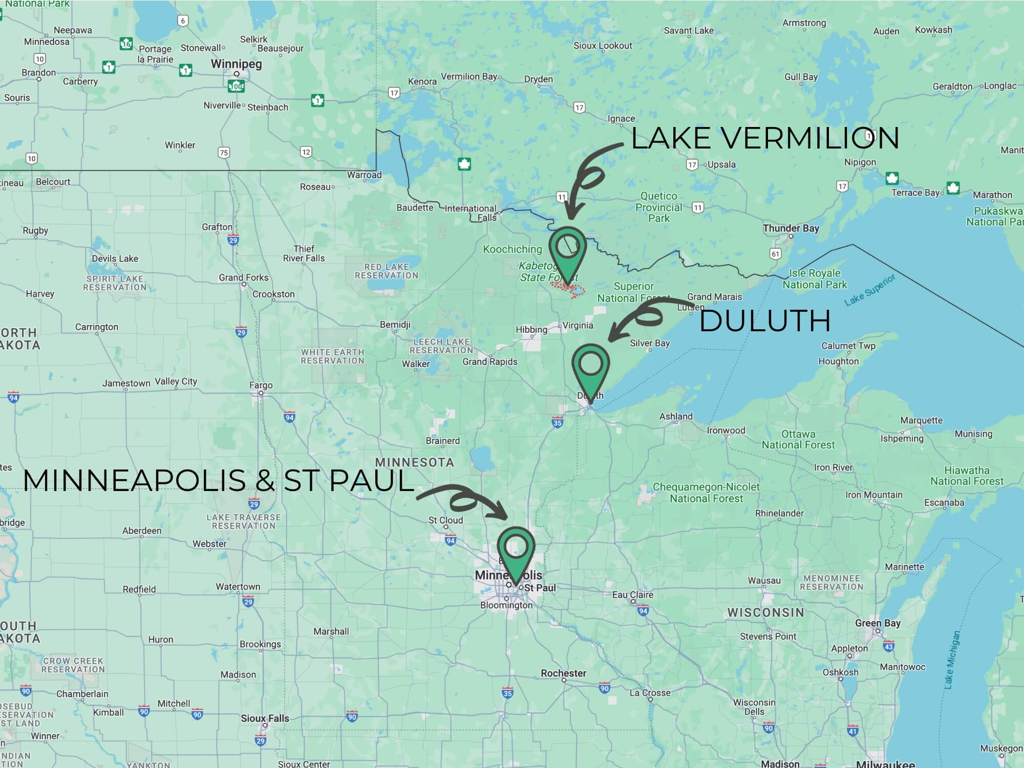 Best Resorts On Lake Vermilion Minnesota White Eagle Resort Review   Lake Vermilion Overview Map 